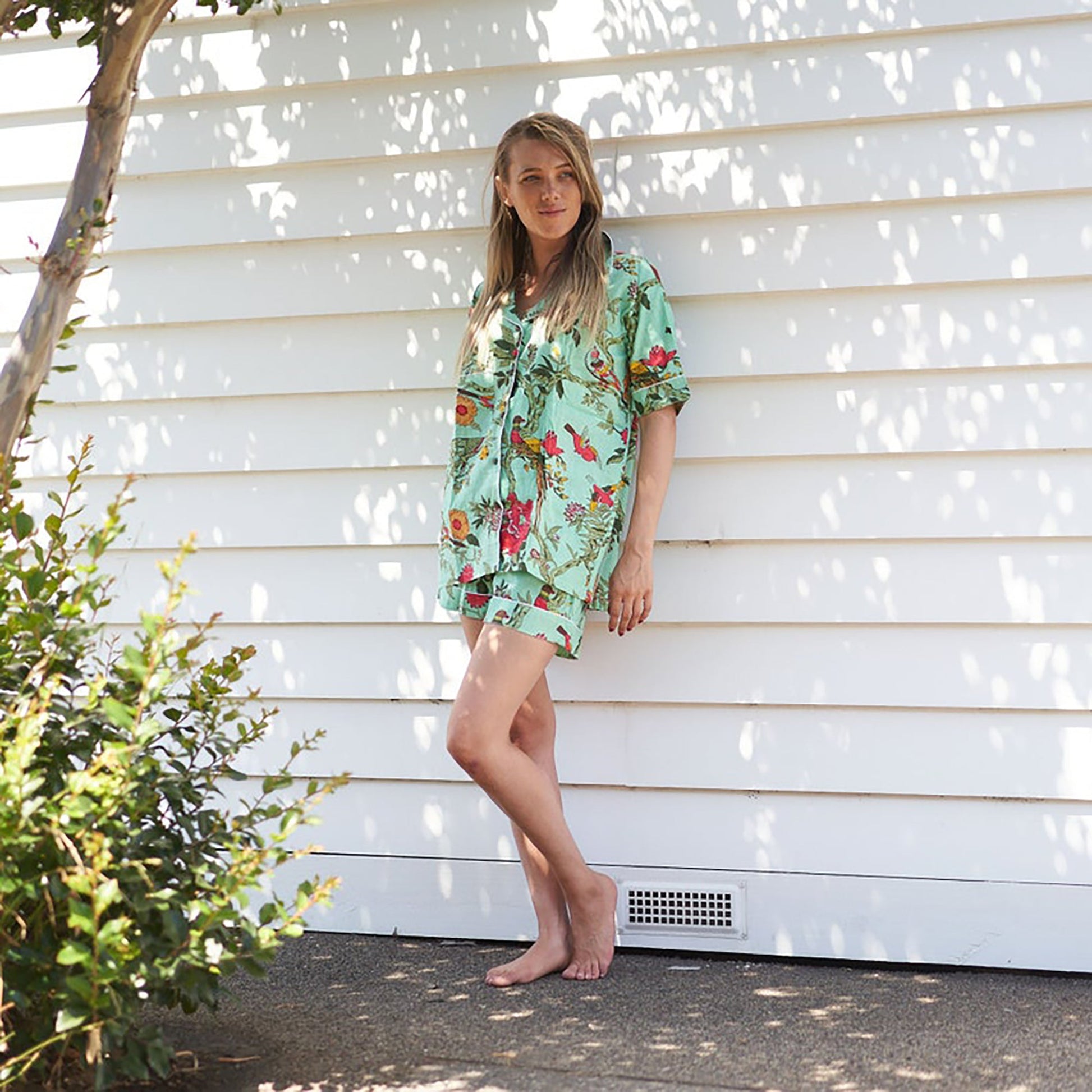 'Mellow Mornings' 100% Cotton Pyjama Shorts Set