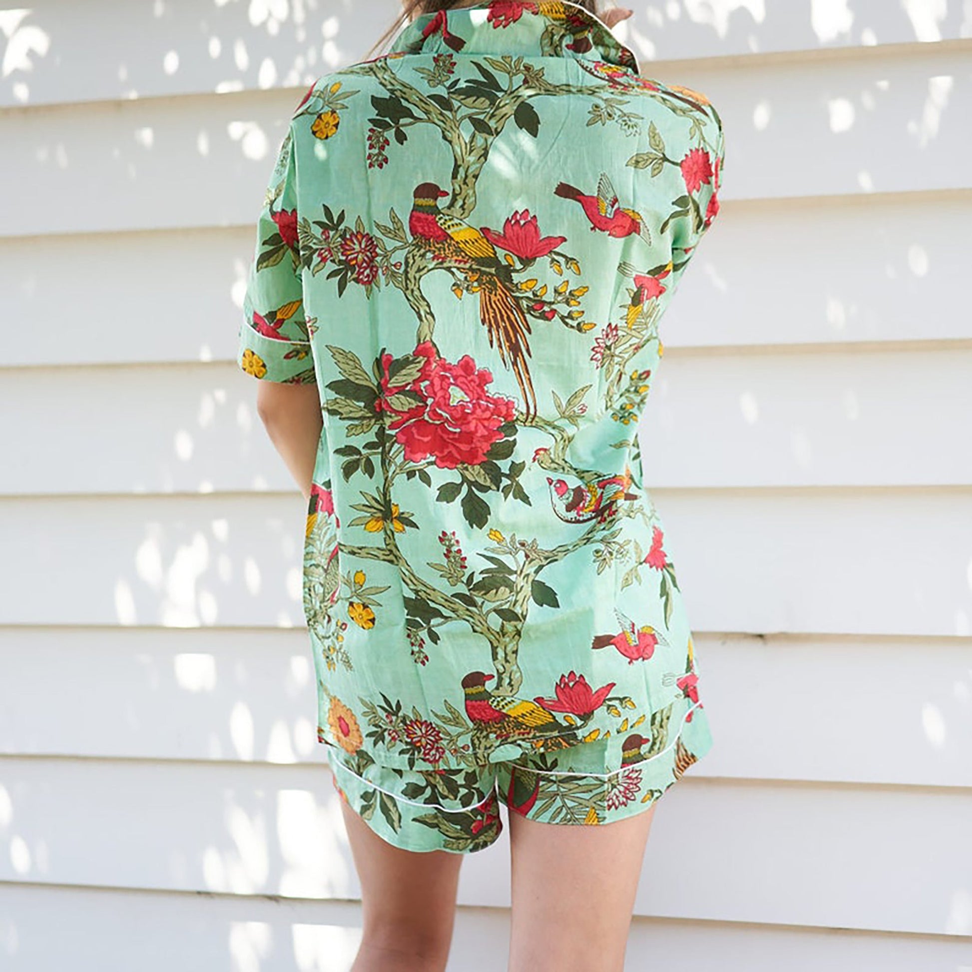 'Mellow Mornings' 100% Cotton Pyjama Shorts Set