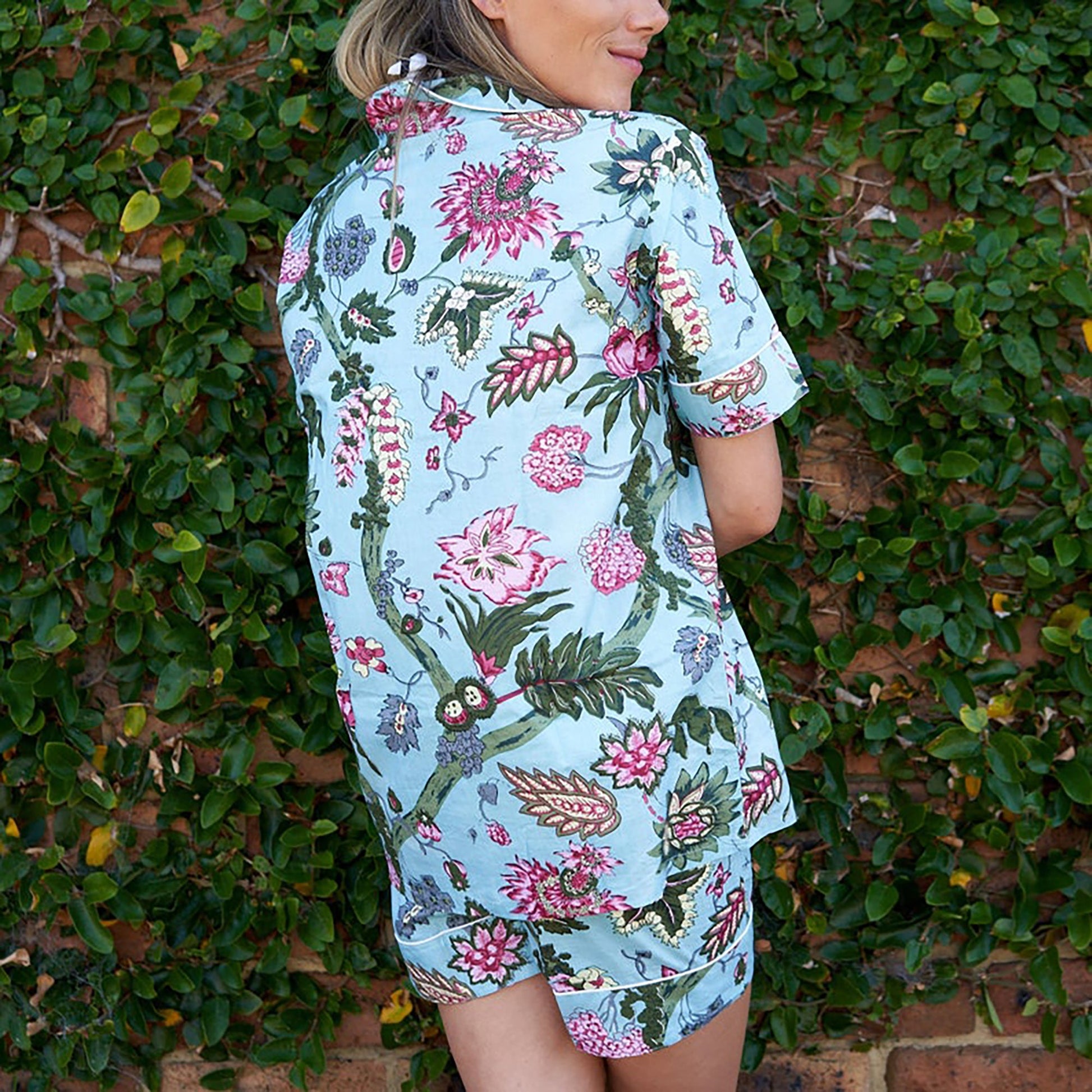 'Island Dreams' 100% Cotton Pyjama Shorts Set