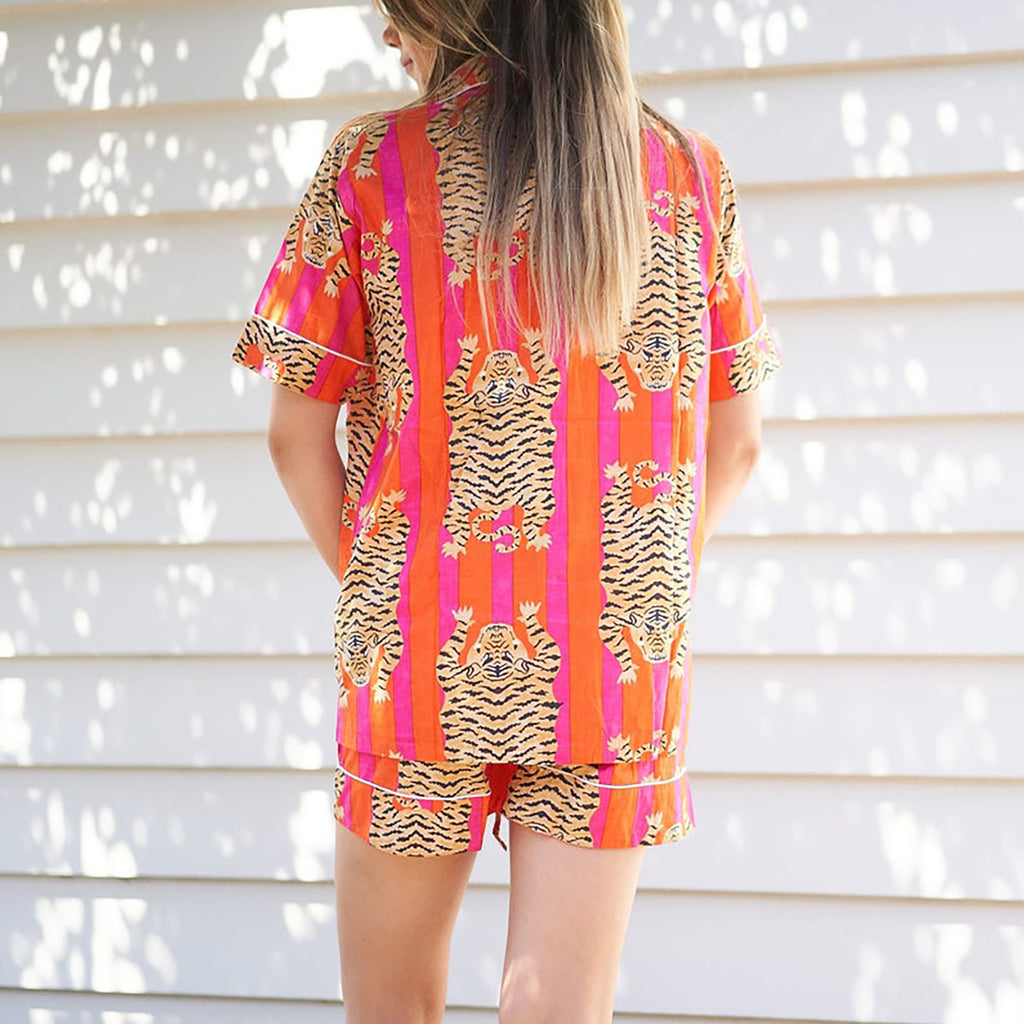 'Tranquil Mornings' 100% Cotton Pyjama Shorts Set
