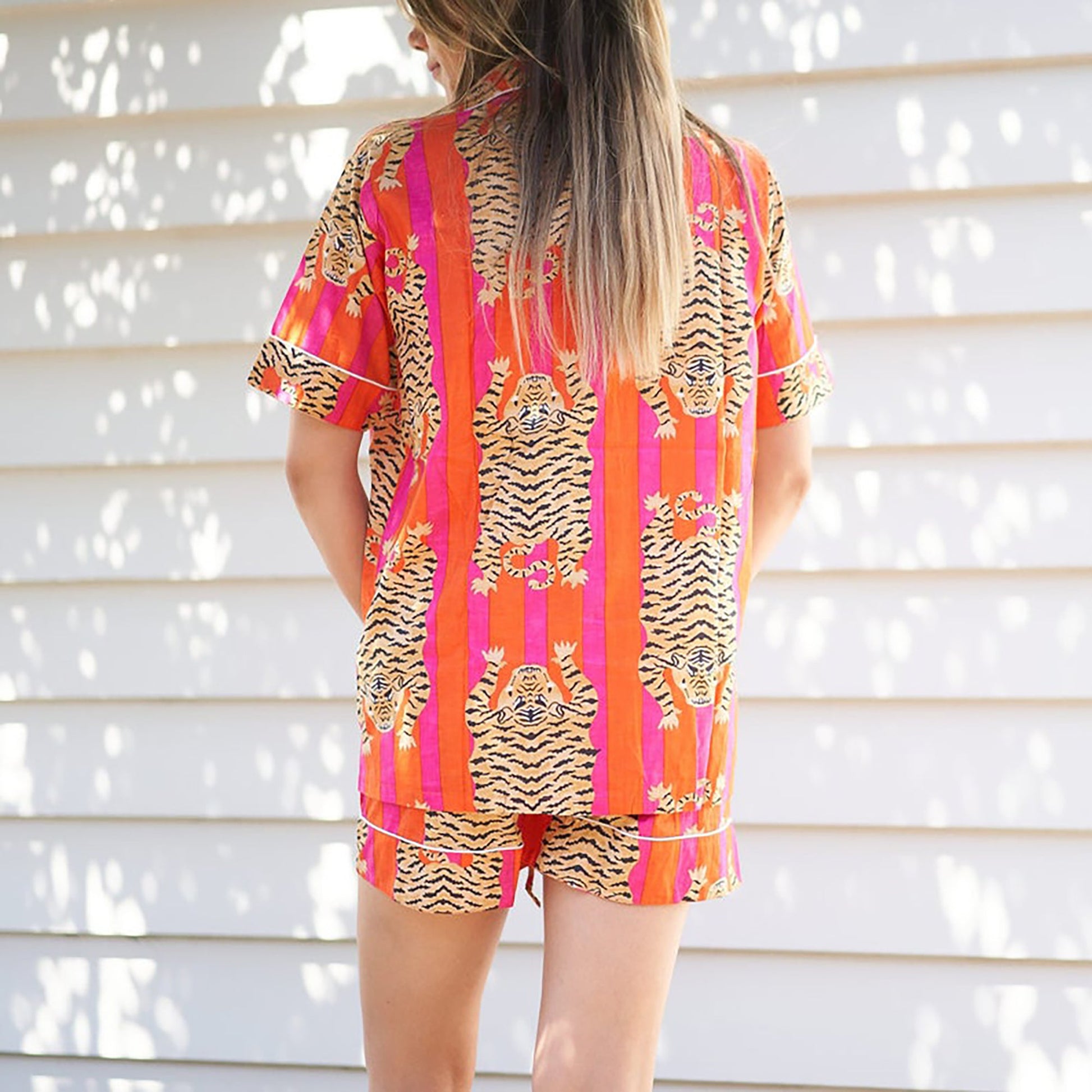 'Tranquil Mornings' 100% Cotton Pyjama Shorts Set