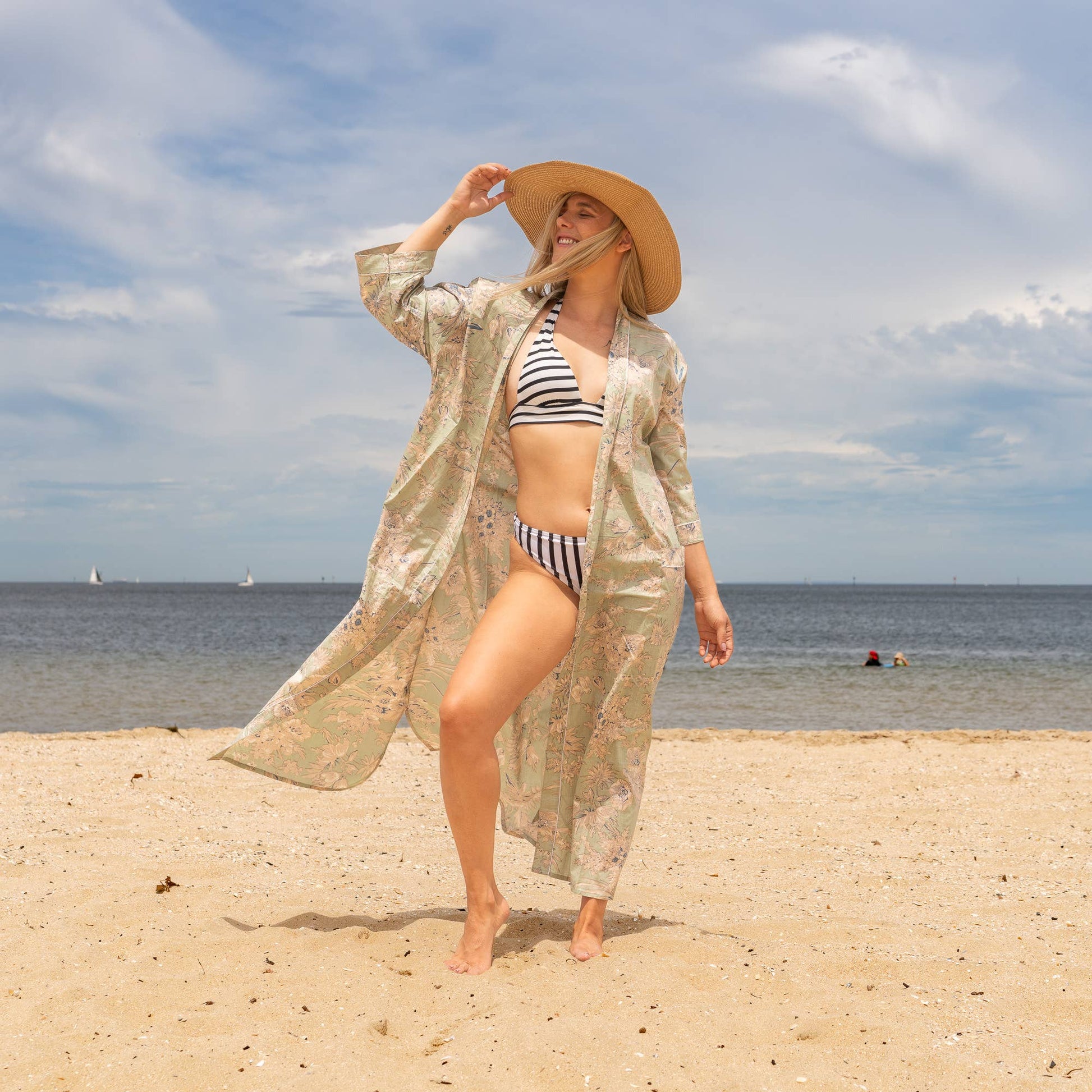 Sia' Women's Cotton Kimono Robe