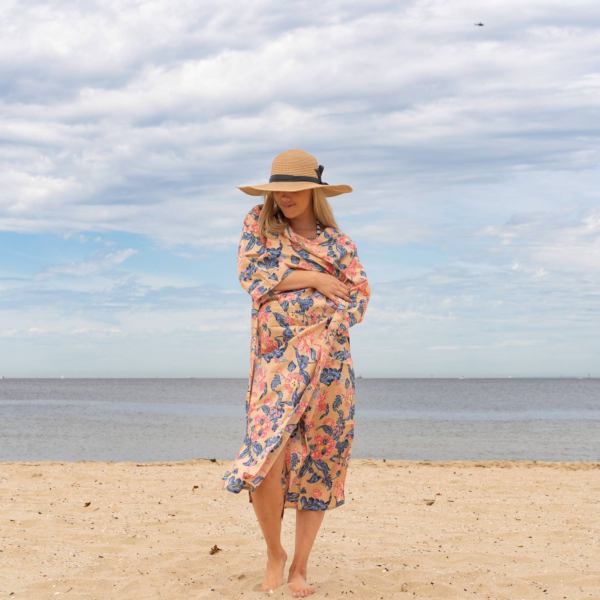 PARADISE FLORALS' Women's Cotton Kimono Robe