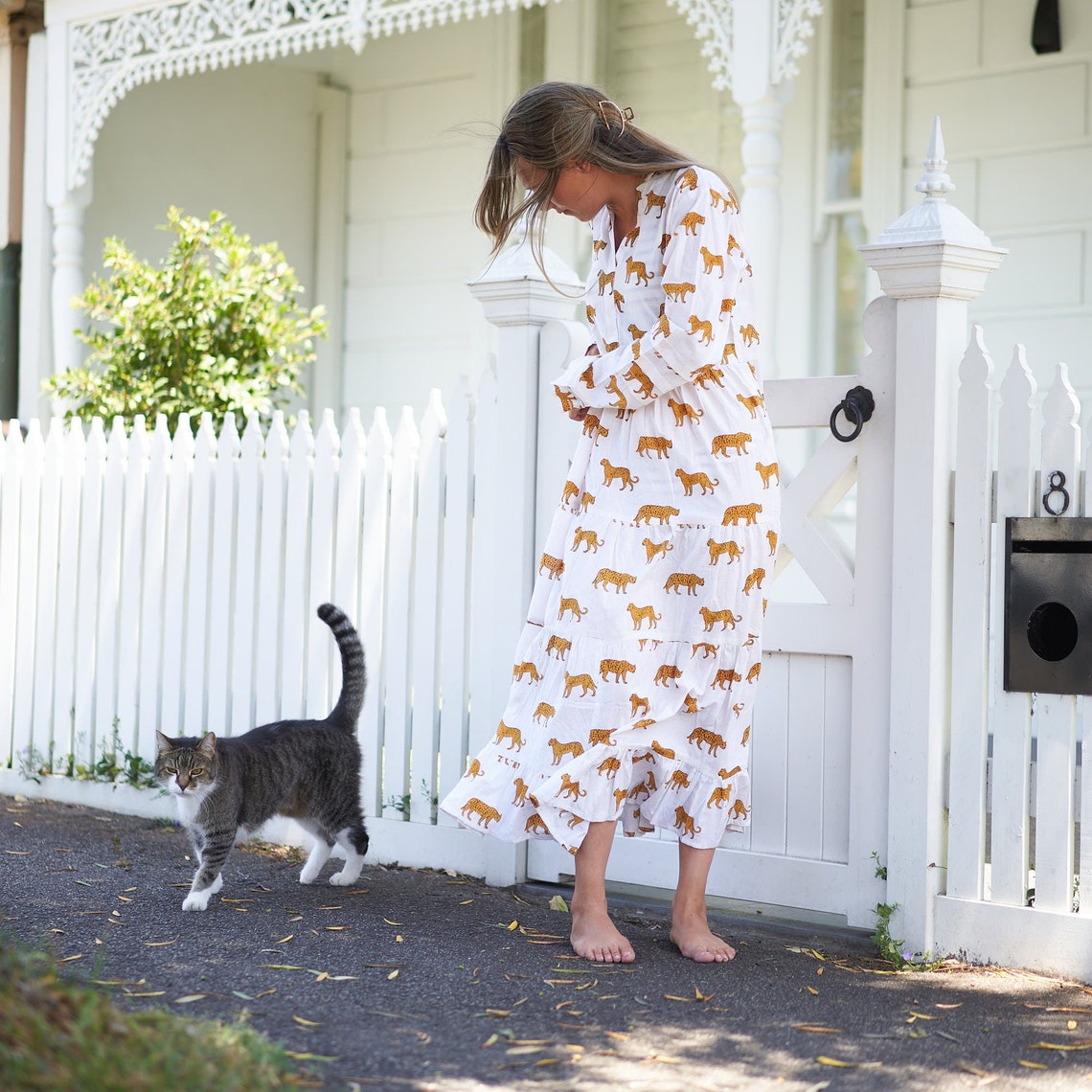 'Elegantly Exotic' 100% Cotton Maxi Dress