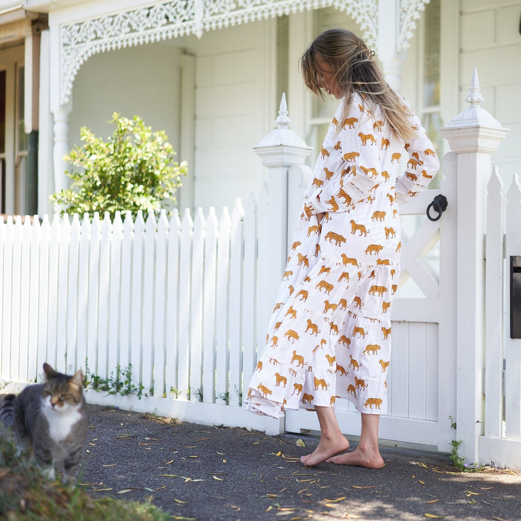 'Elegantly Exotic' 100% Cotton Maxi Dress