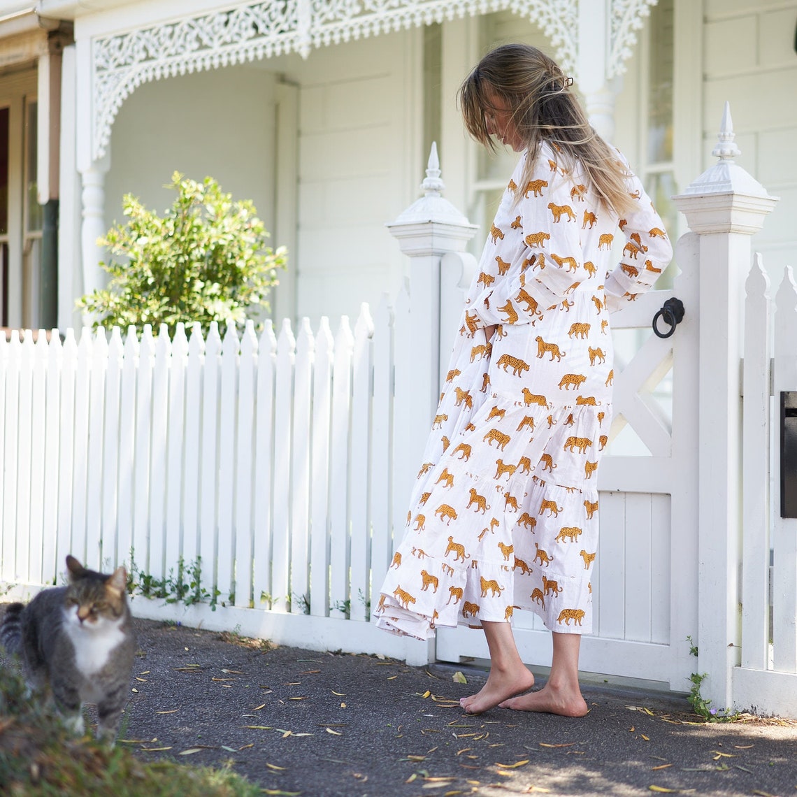 'Elegantly Exotic' 100% Cotton Maxi Dress