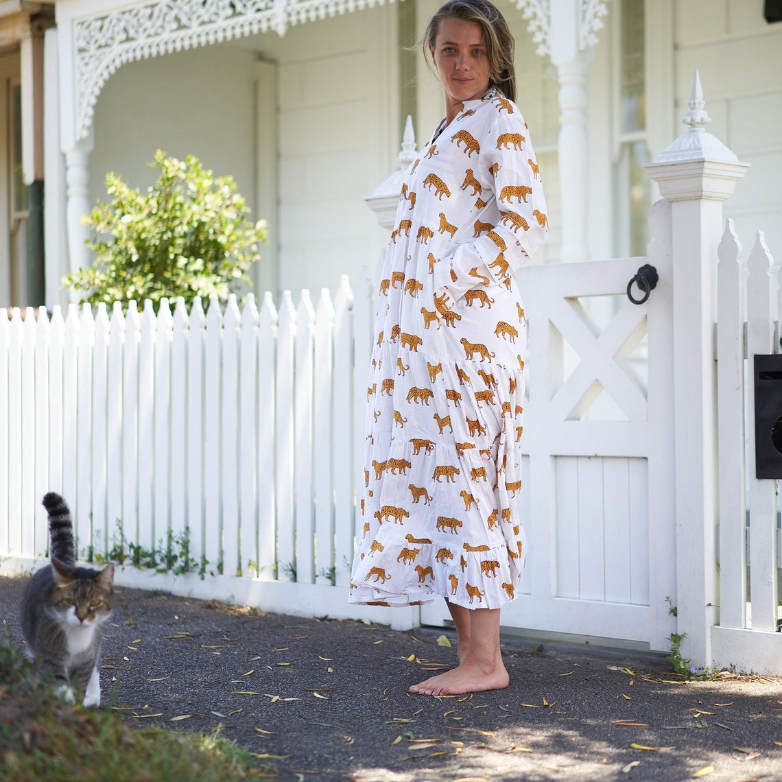 'Elegantly Exotic' 100% Cotton Maxi Dress