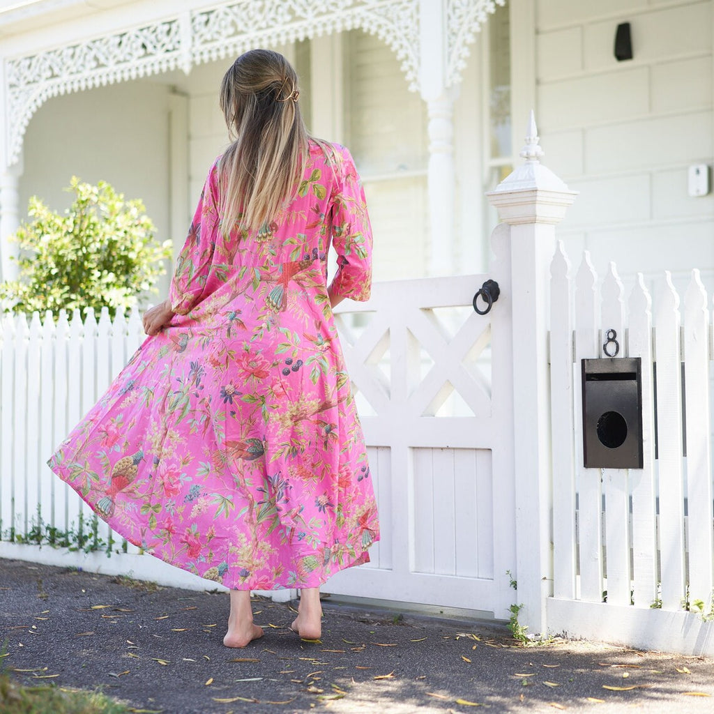 'Blossoming Bliss' 100% Cotton Maxi Dress