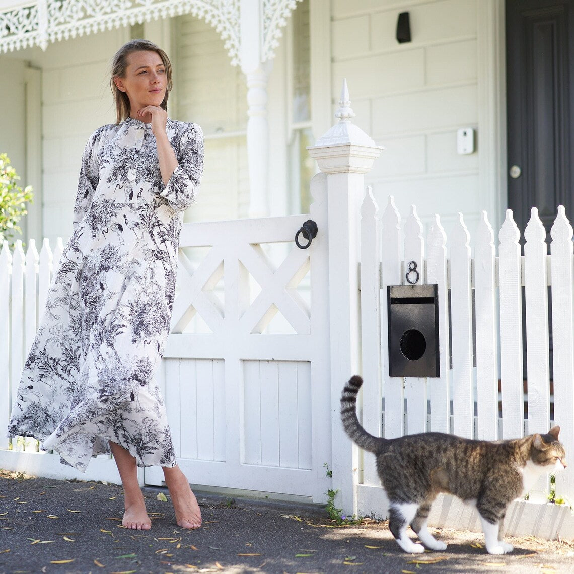 'Timeless Tropics' 100% Cotton Maxi Dress