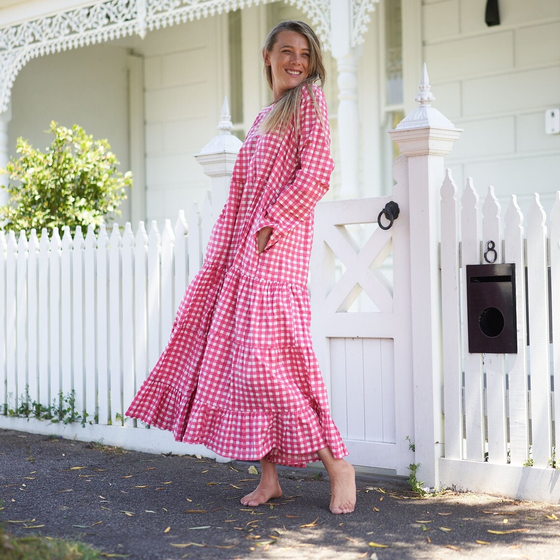 'Vacation Vibes' 100% Cotton Maxi Dress