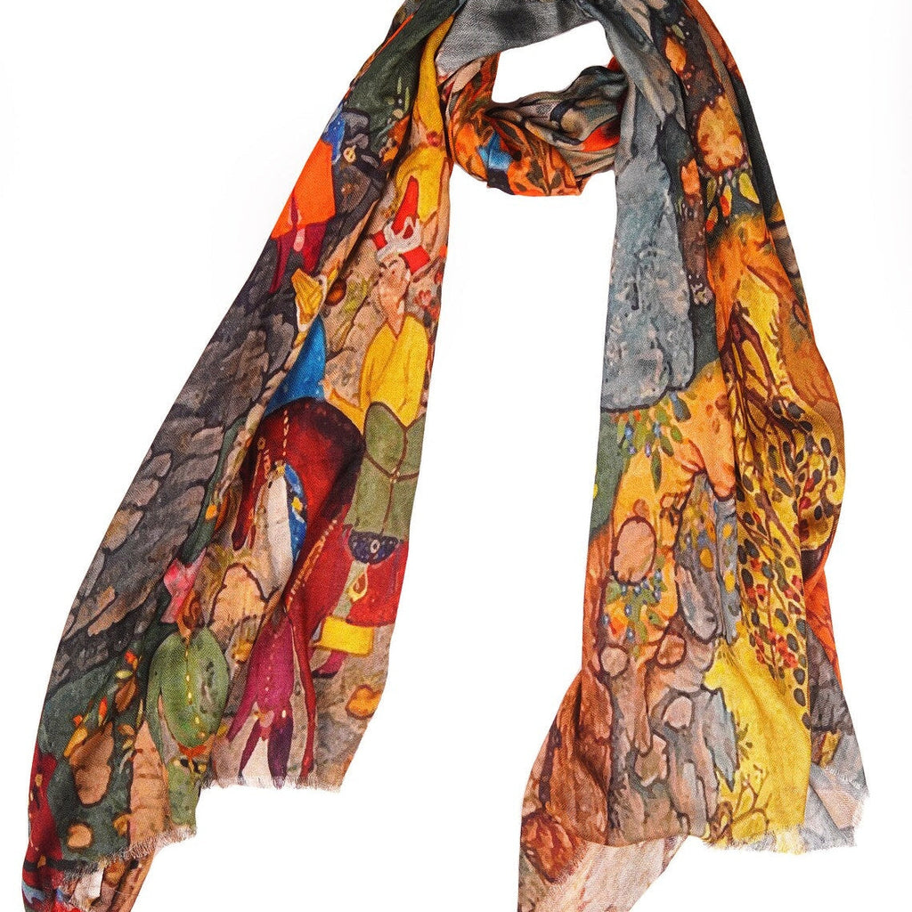 Silk Modal Scarf - Green