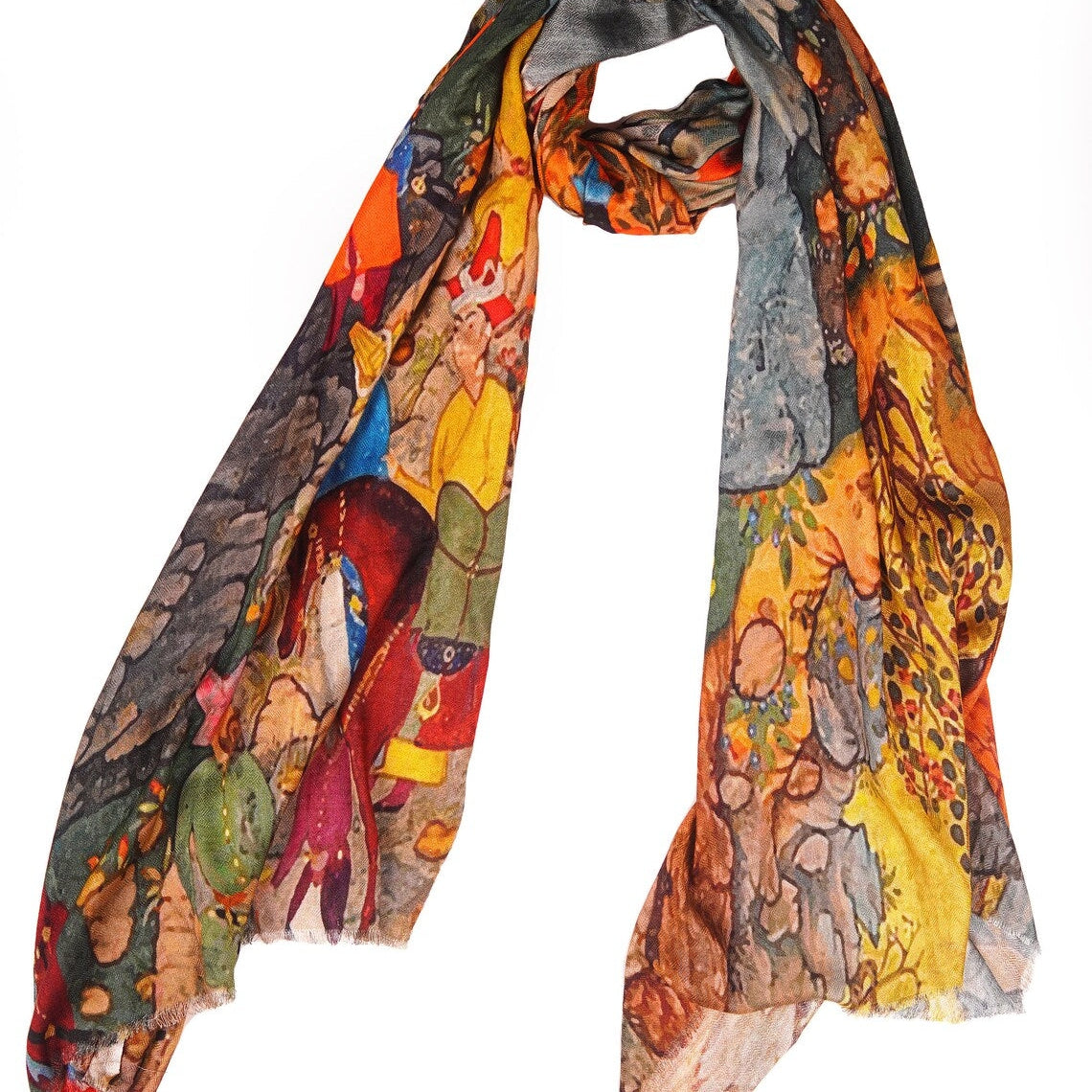 Silk Modal Scarf - Green