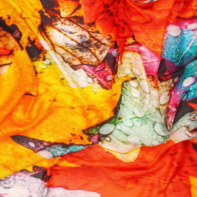 Silk Modal Scarf - Yellow