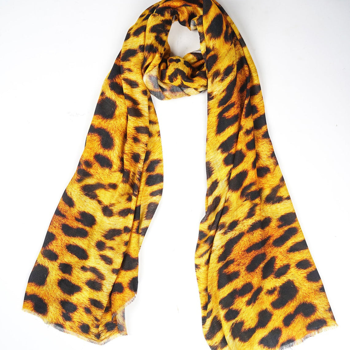 Silk Modal Scarf - Yellow/Black
