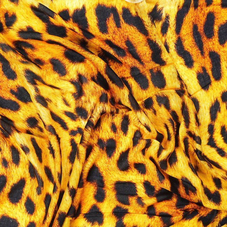 Silk Modal Scarf - Yellow/Black