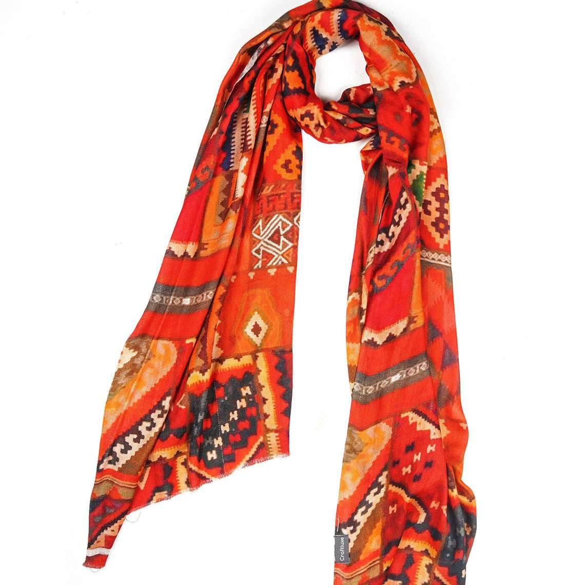 Silk Modal Scarf - Red