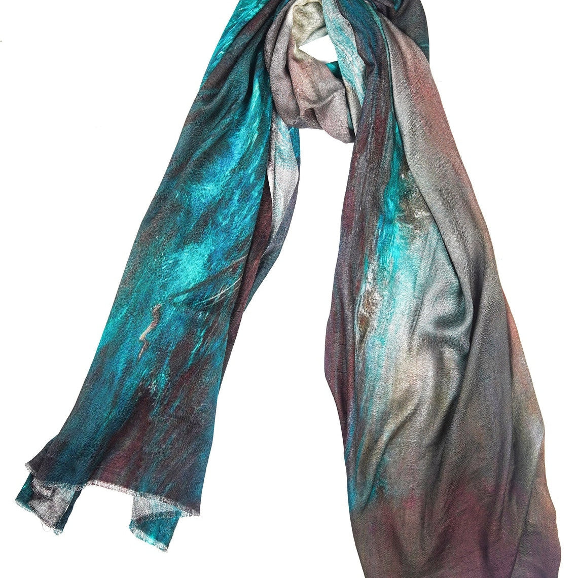 Silk Modal Scarf - Ocean Blue