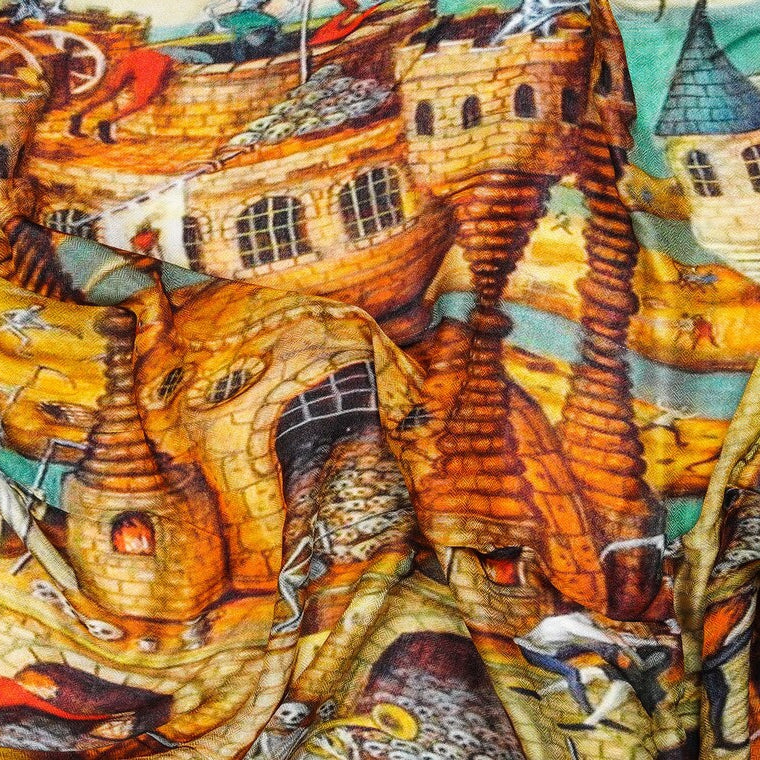 Silk Modal Scarf - Mustard