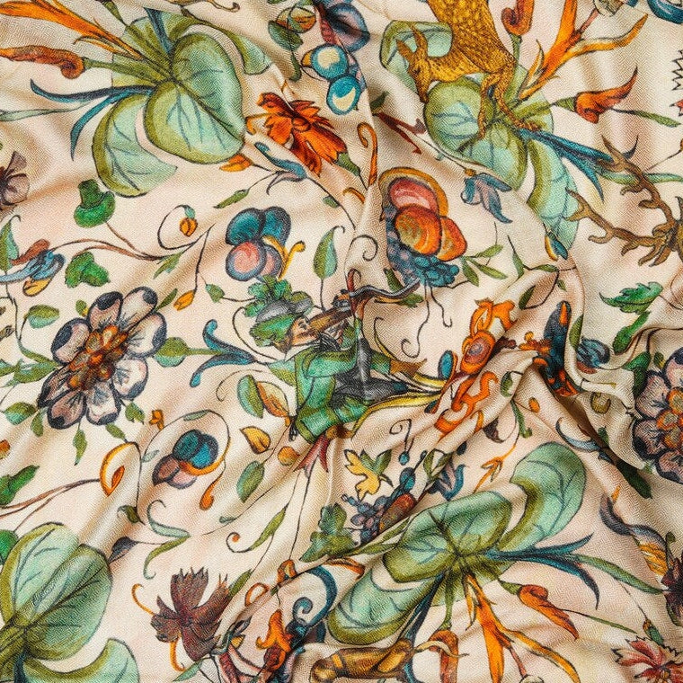 Silk Modal Scarf - Cream