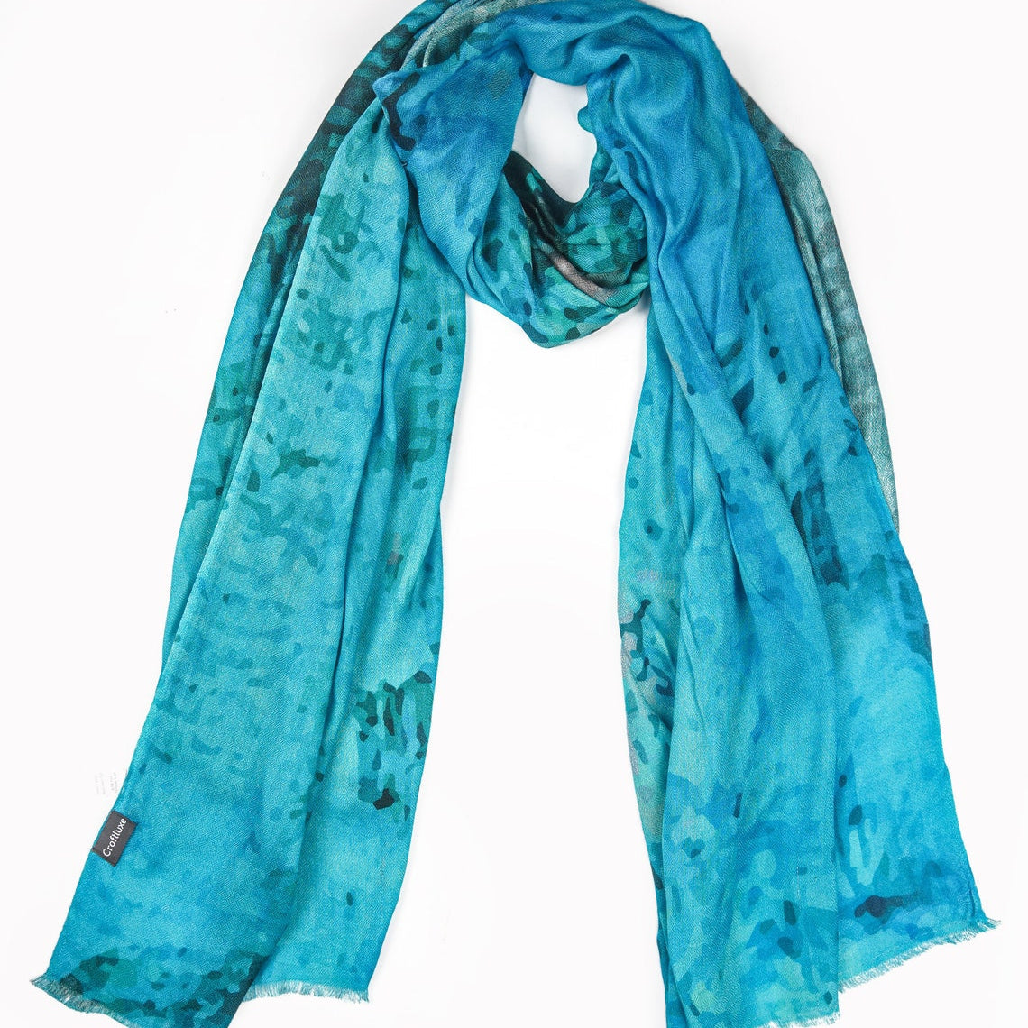 Silk Modal Scarf - Blue