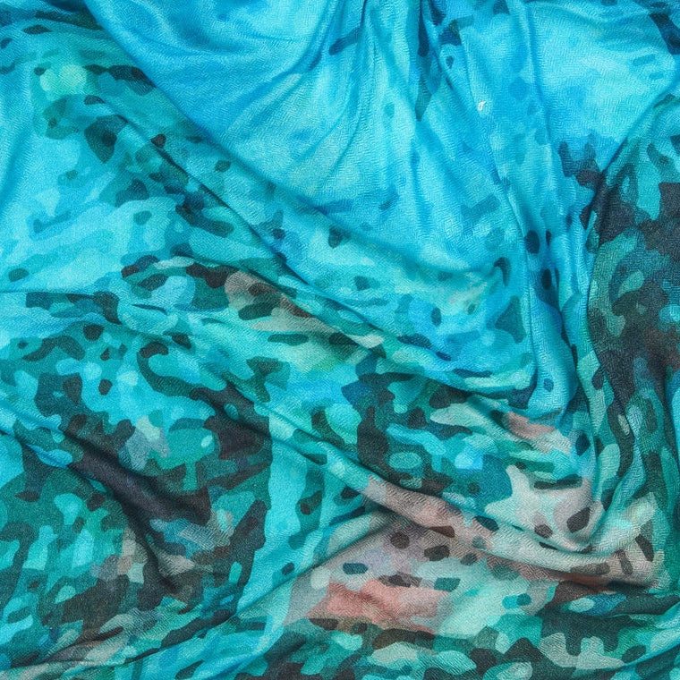 Silk Modal Scarf - Blue