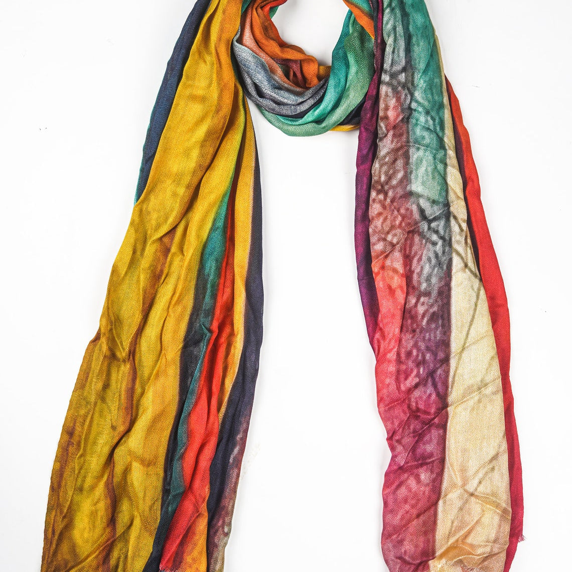 Silk Modal Scarf - Rainbow