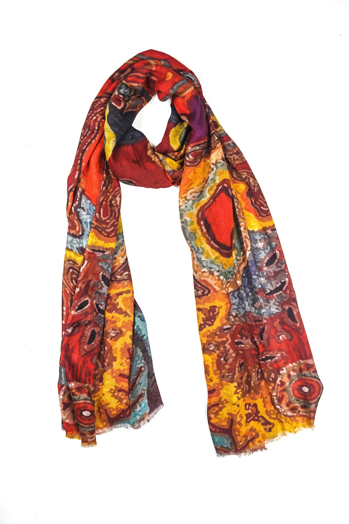 Silk Modal Scarf - Maroon