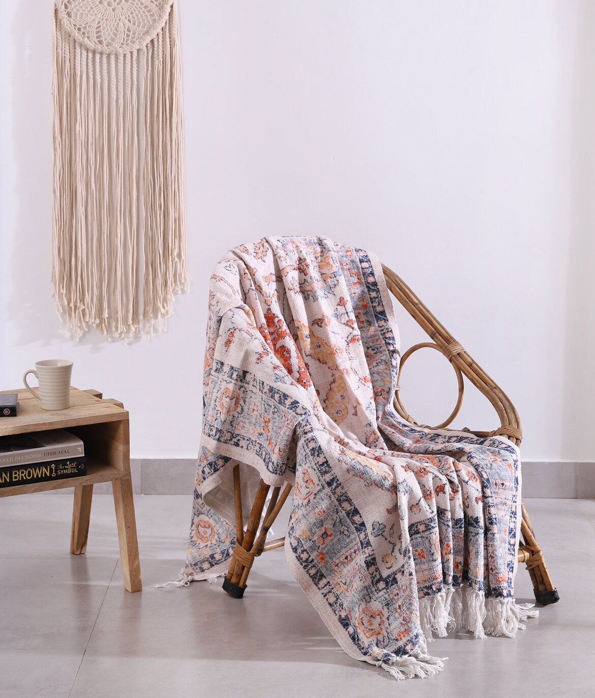 Luxury Cotton Throw Wool Rug Blanket - Boho Serene