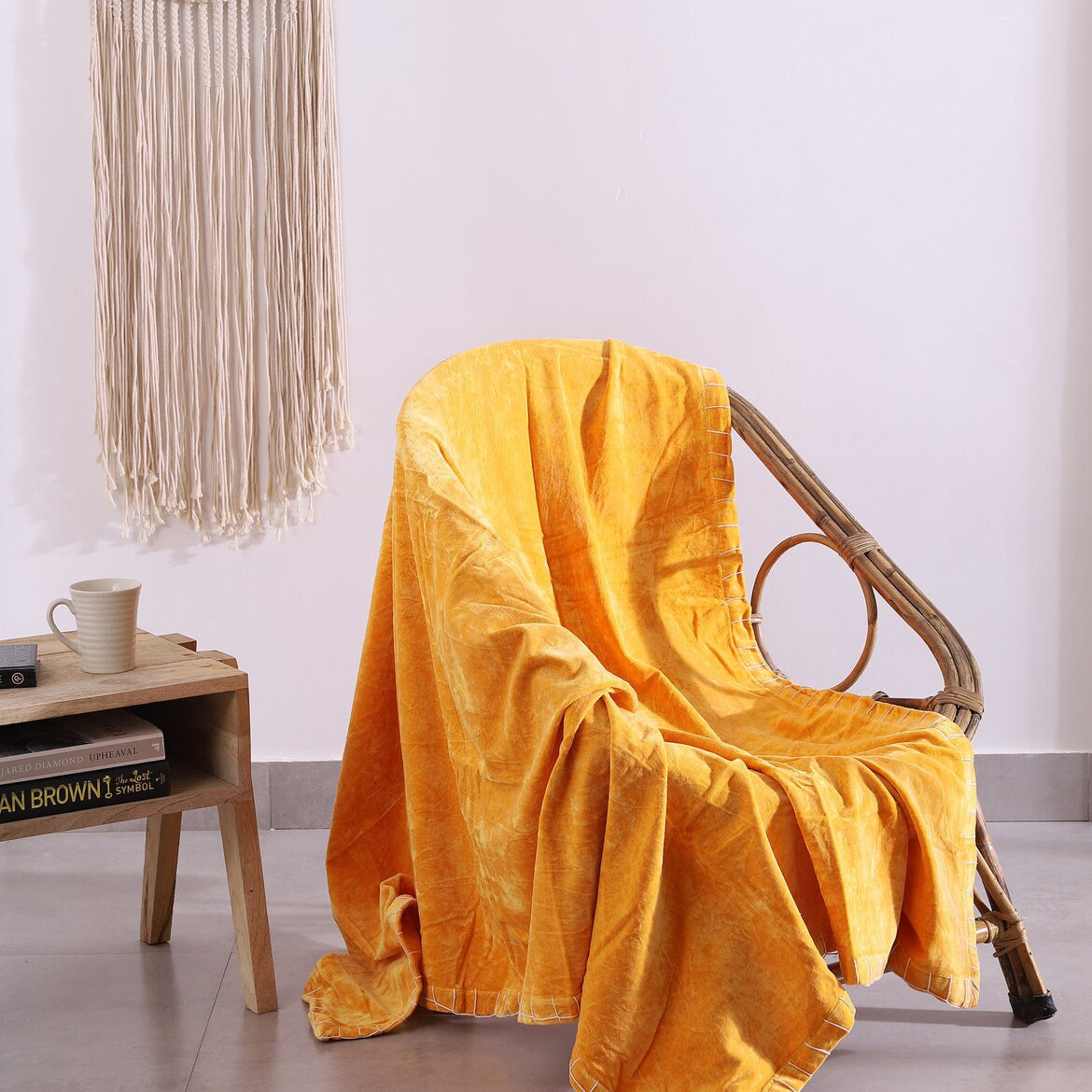 Linen Connections Cotton Throw Blanket - Amber