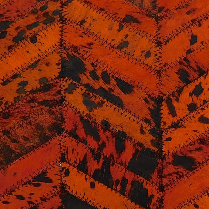 Exotic Cowhide Cushion Cover - Orange Pillowcase
