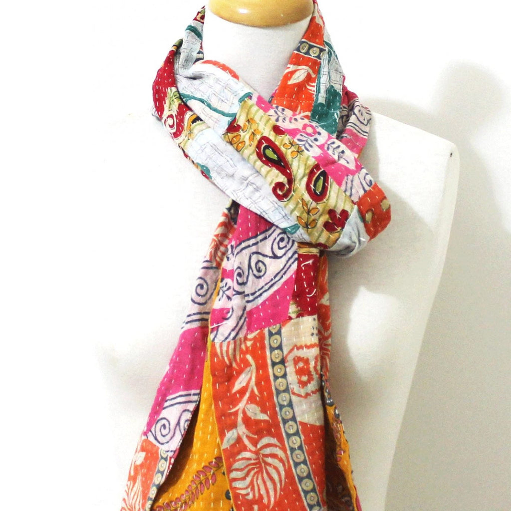 'Eclectic Vibrance' 100% Cotton Reversible Scarf