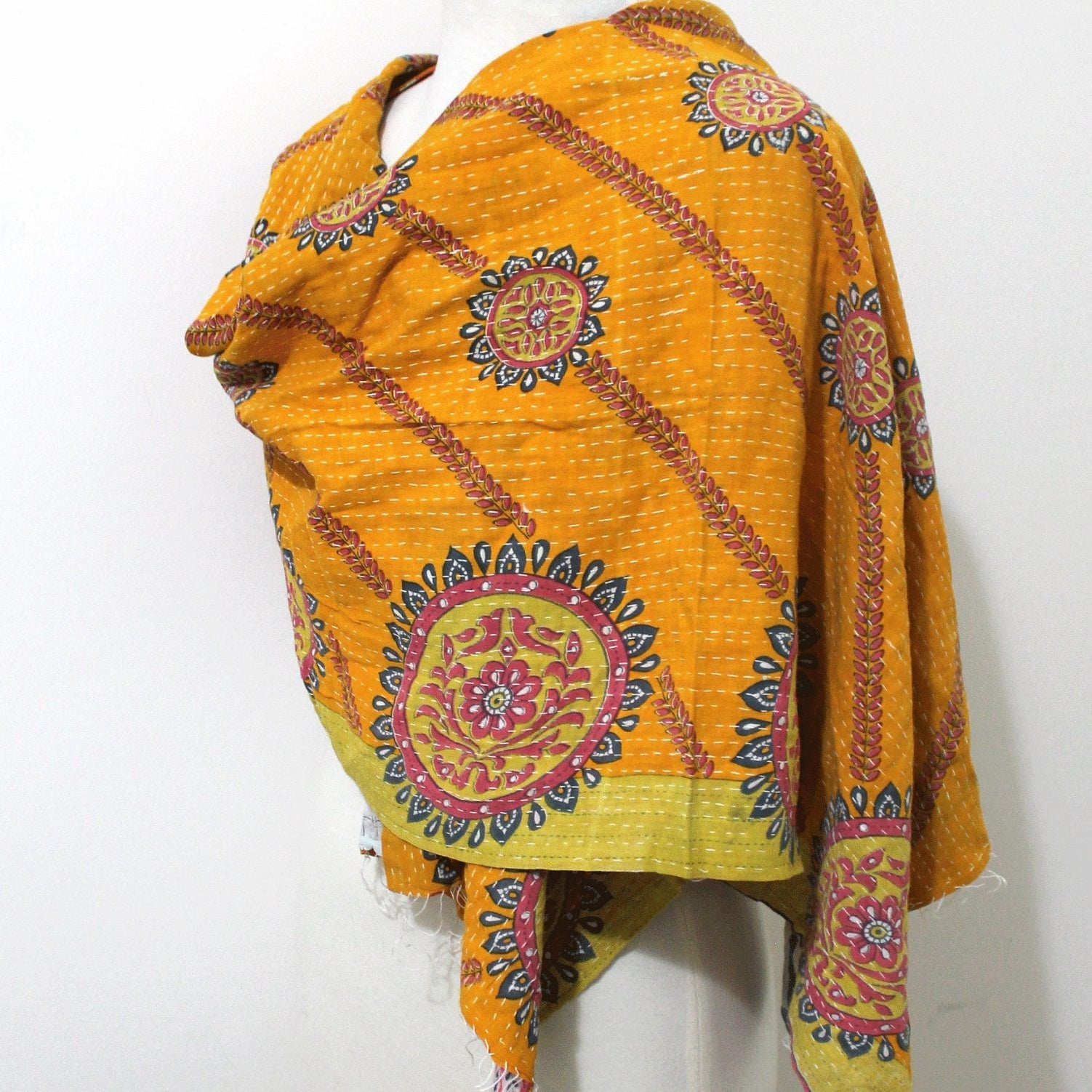 'Eclectic Vibrance' 100% Cotton Reversible Scarf