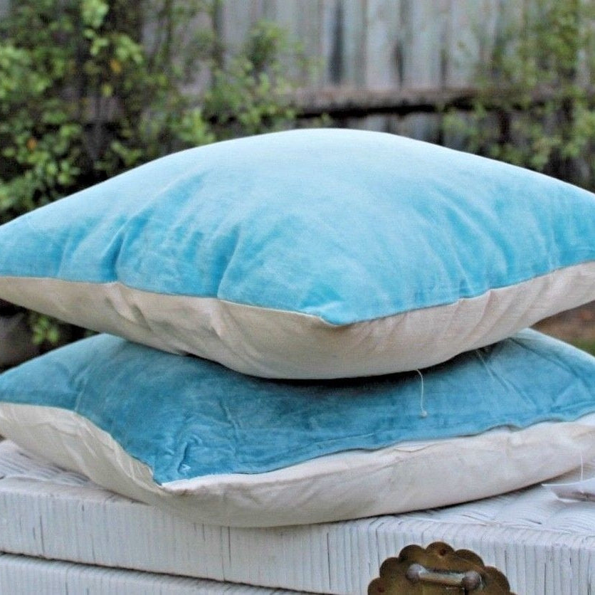 'Tranquil Hideaway' Cotton Velvet Cushion Cover
