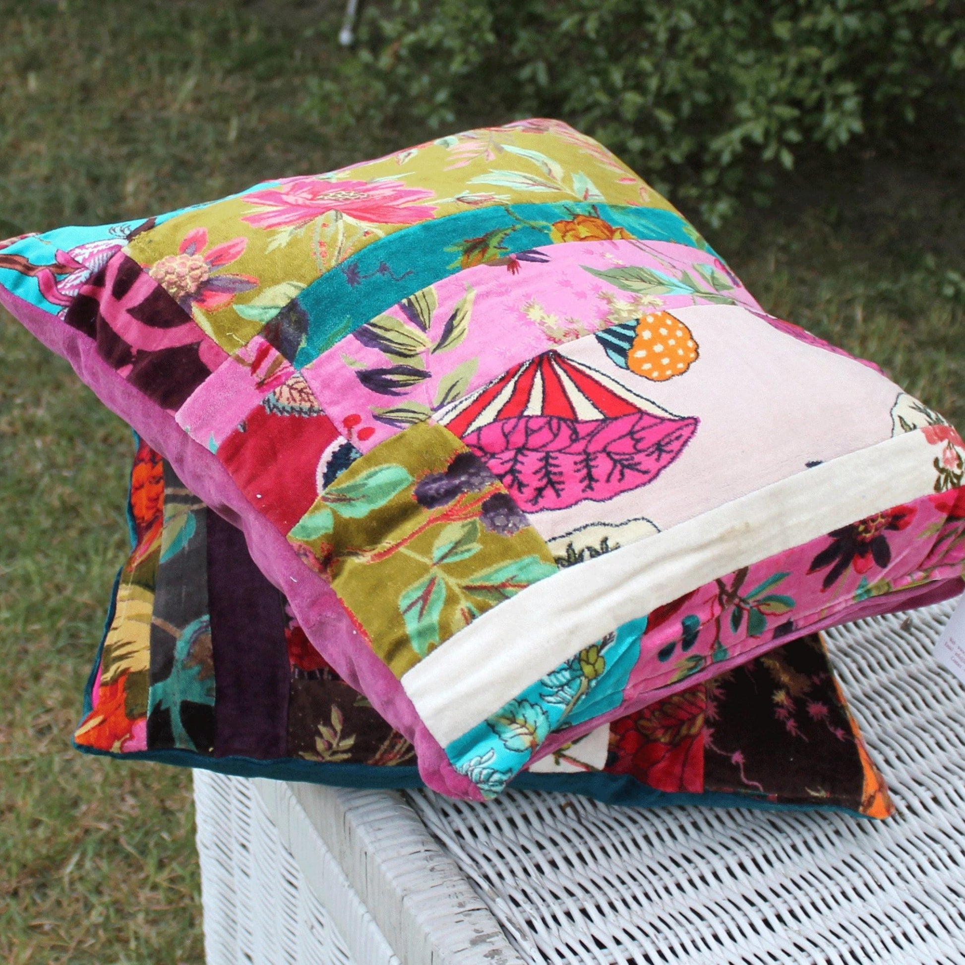 Linen Connections Luxury Velvet Cushion Covers - Colour Block
