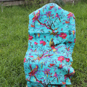 Linen Connections Handmade Indian Kantha Quilt - Sky Bird