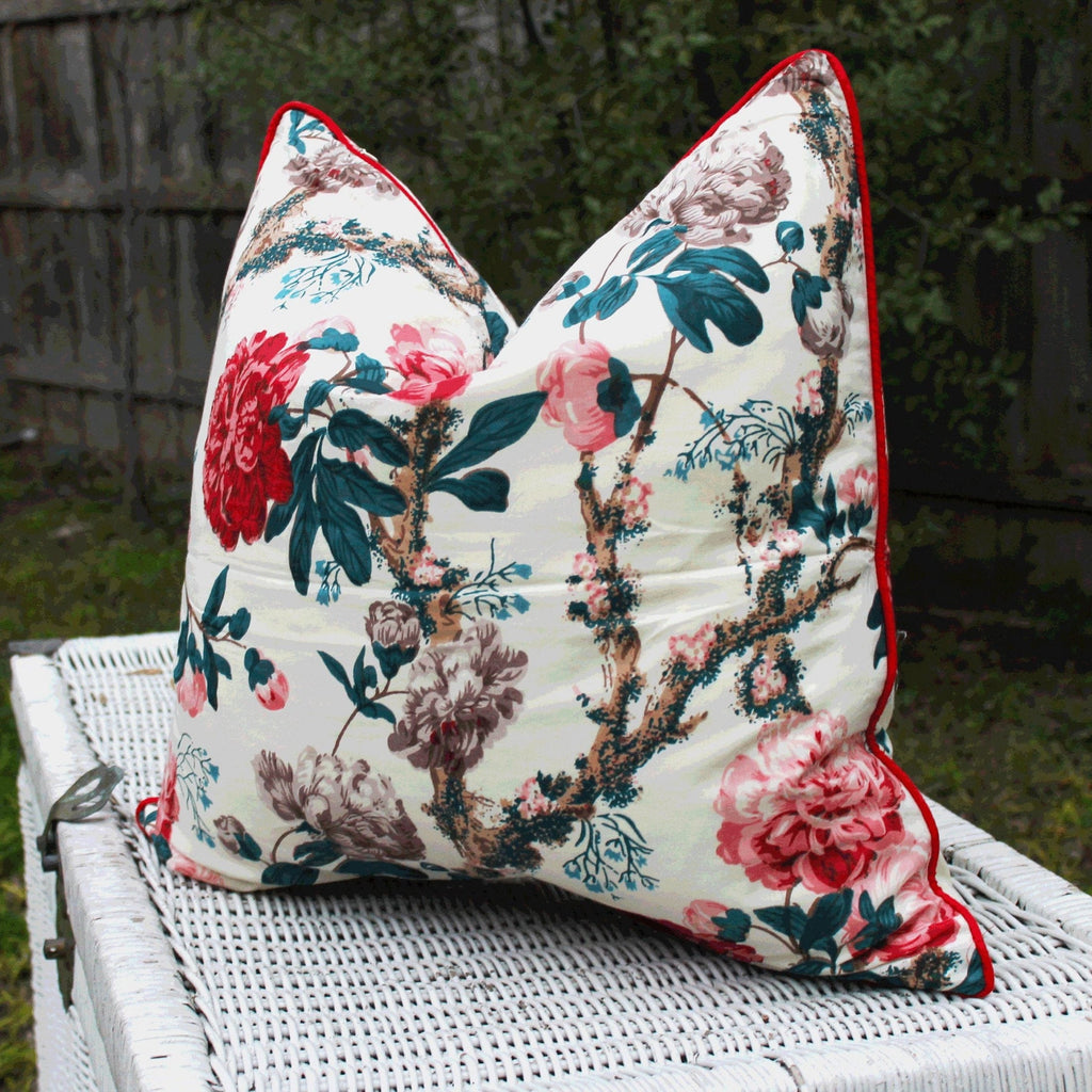 'Floral Hideaway' 100% Cotton Cushion Cover