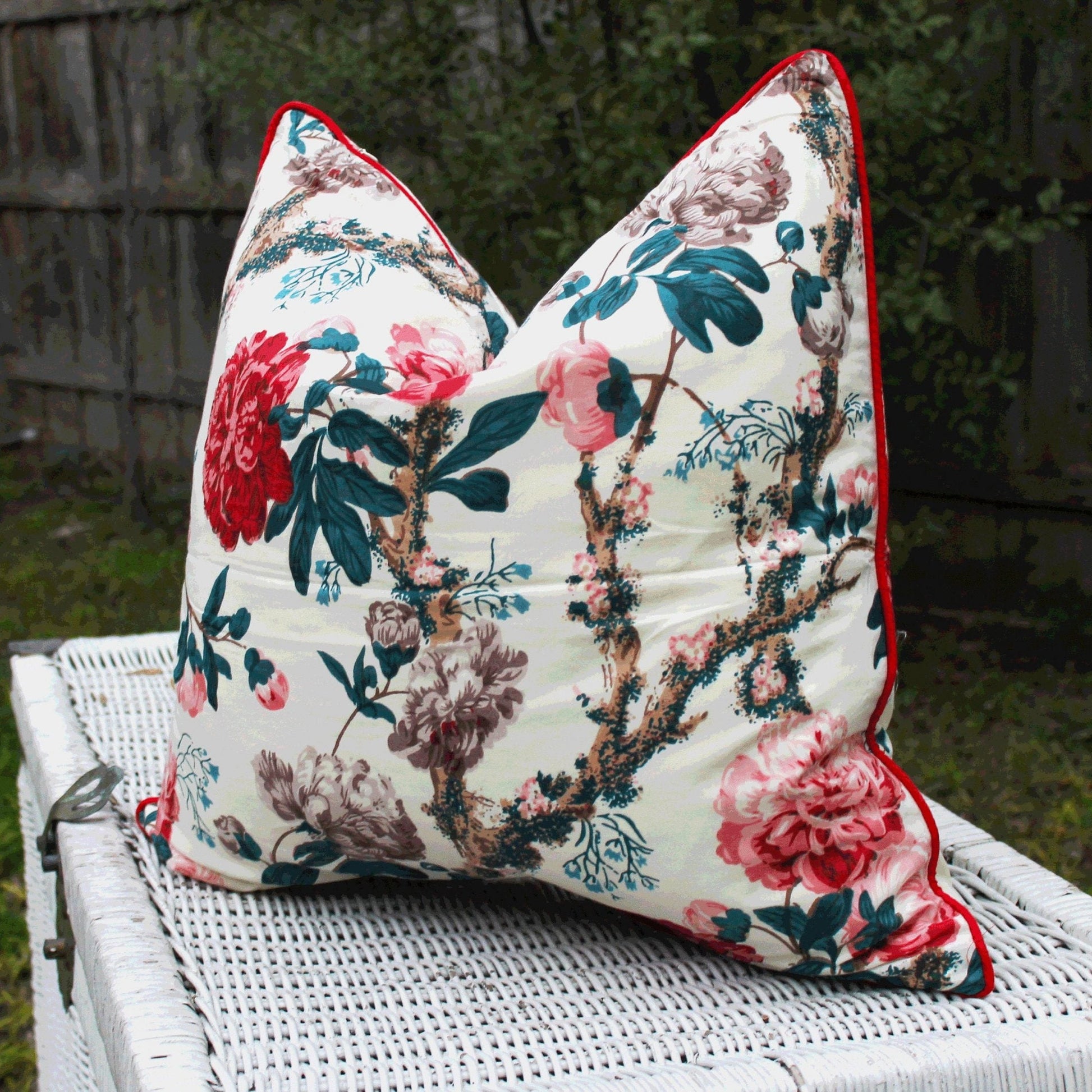 'Floral Hideaway' 100% Cotton Cushion Cover