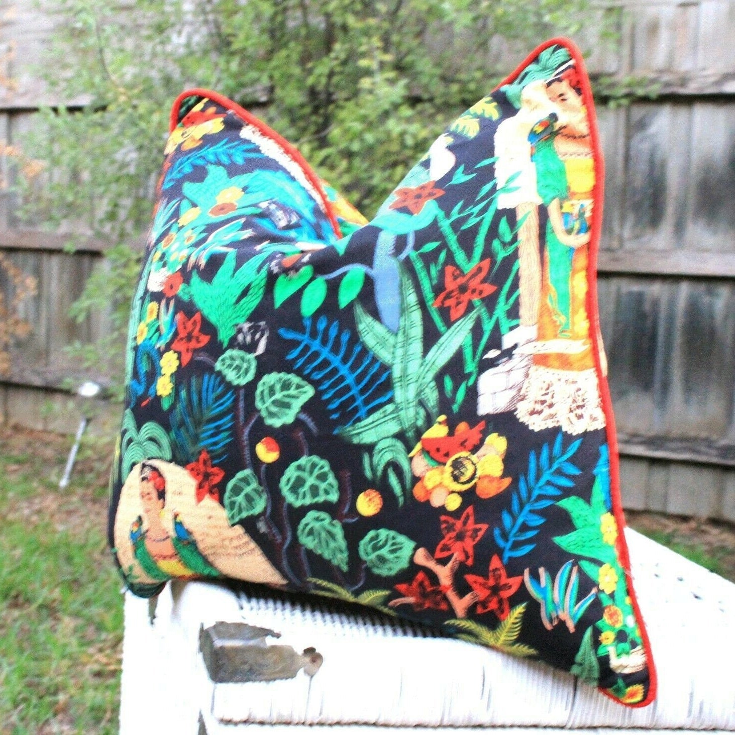 'Fiesta Florals' 100% Cotton Cushion Cover