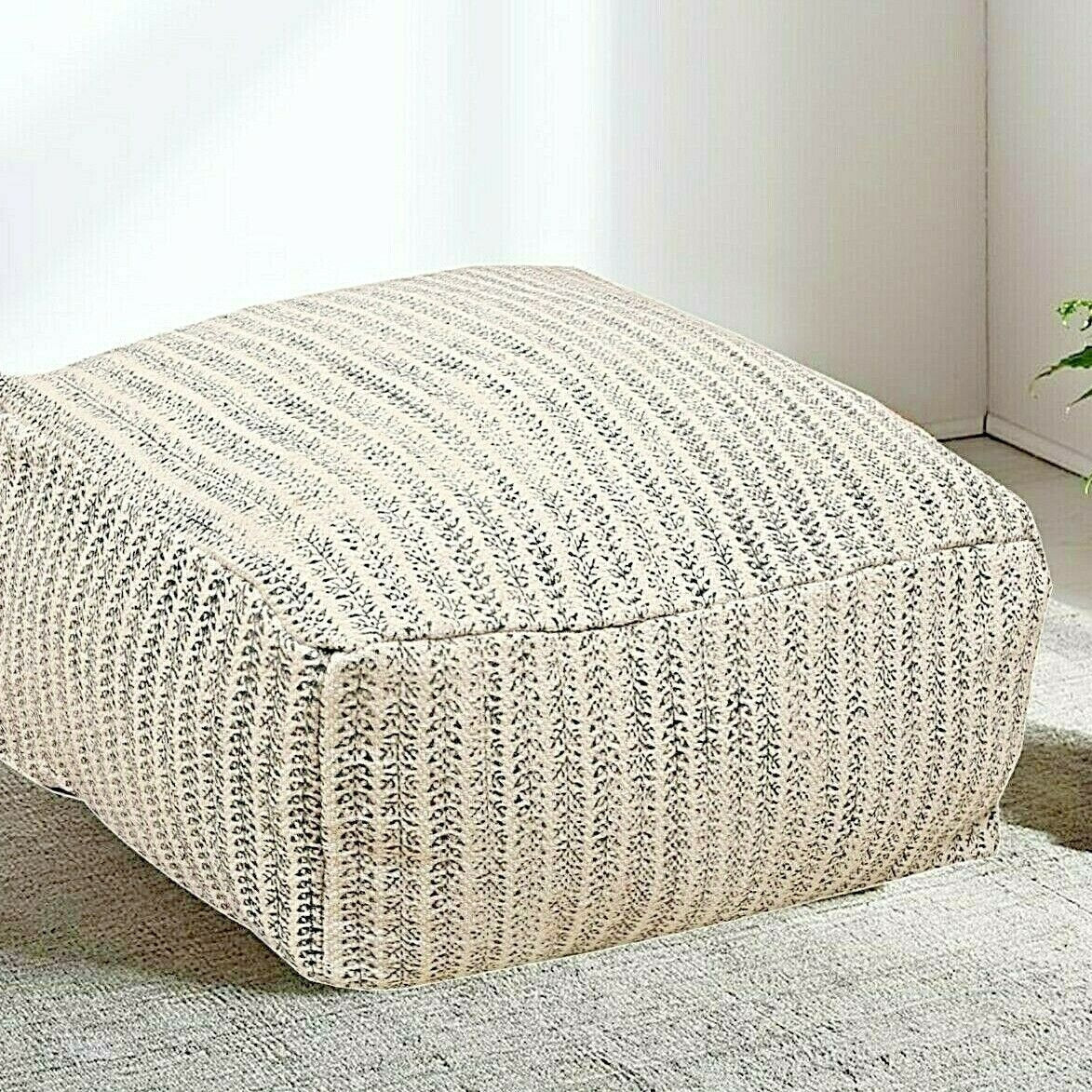 Moroccan Ottoman Cushion Cover, Pouf, Footstool - Vertical Sprint