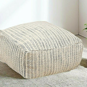 Moroccan Ottoman Cushion Cover, Pouf, Footstool - Vertical Sprint