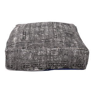 Moroccan Ottoman Cushion Cover, Pouf - Stunning Black