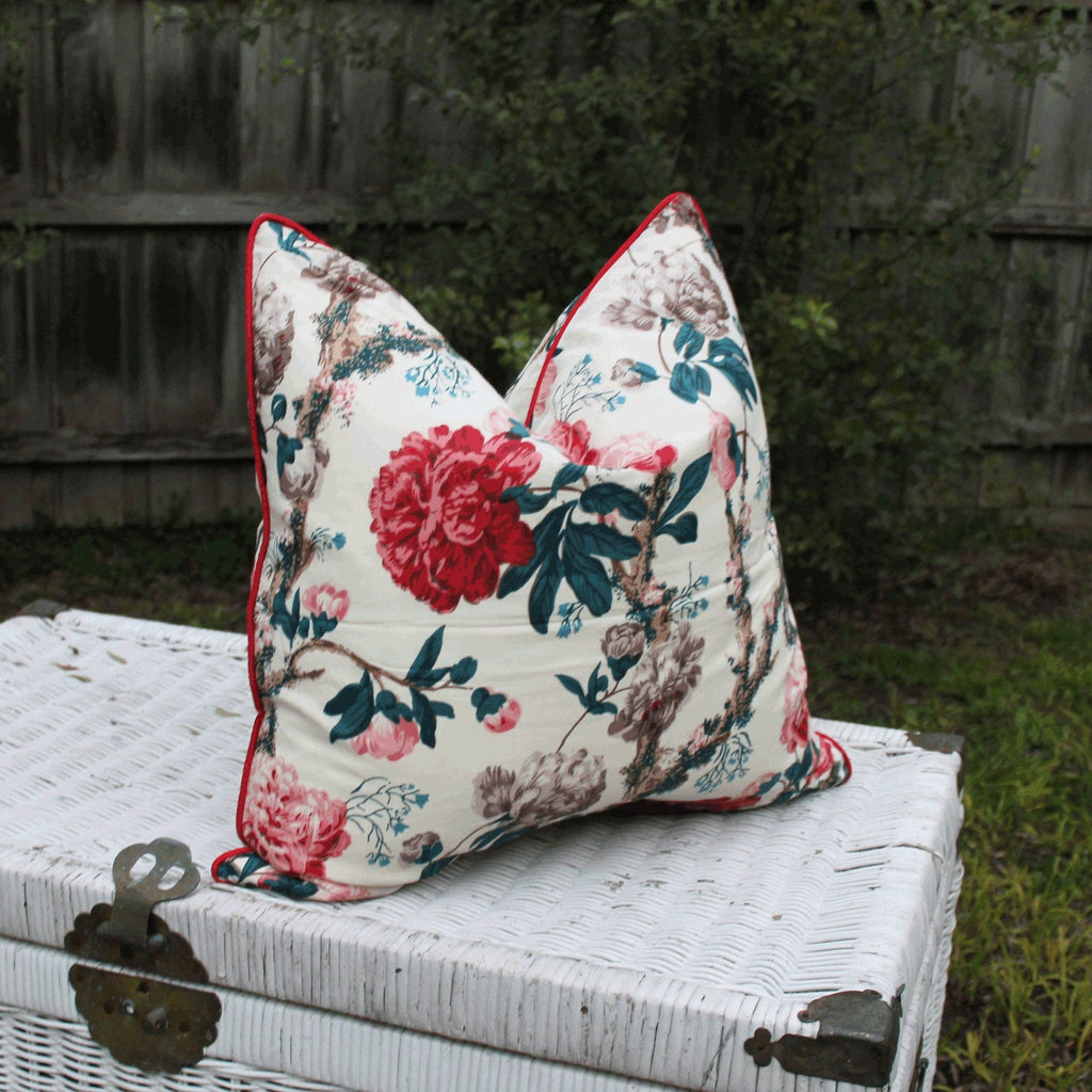 'Floral Hideaway' 100% Cotton Cushion Cover