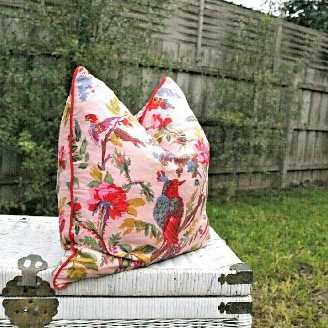 'Botanical Tapestry' 100% Handmade Cotton Cushion Cover
