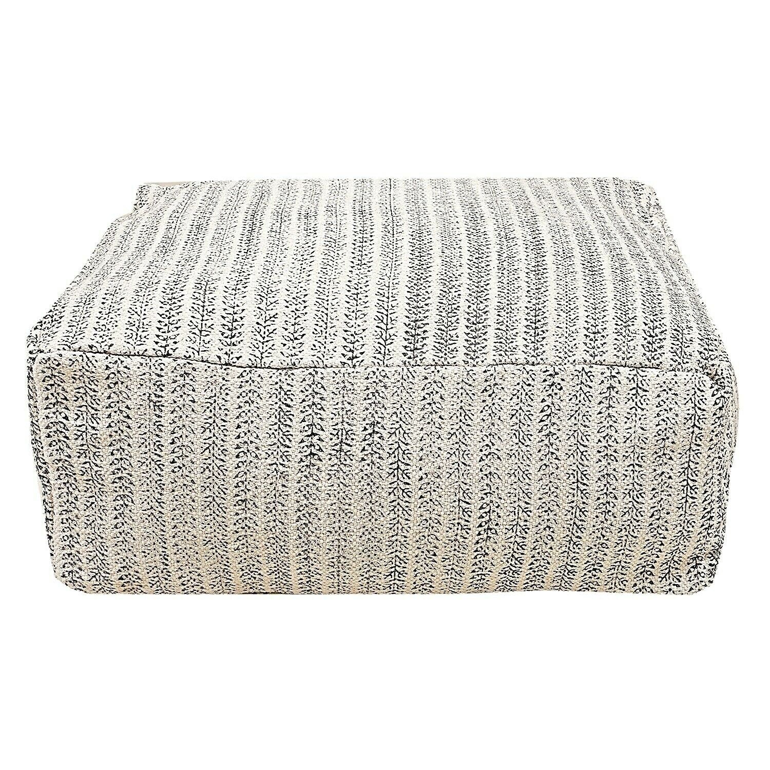 Moroccan Ottoman Cushion Cover, Pouf, Footstool - Vertical Sprint