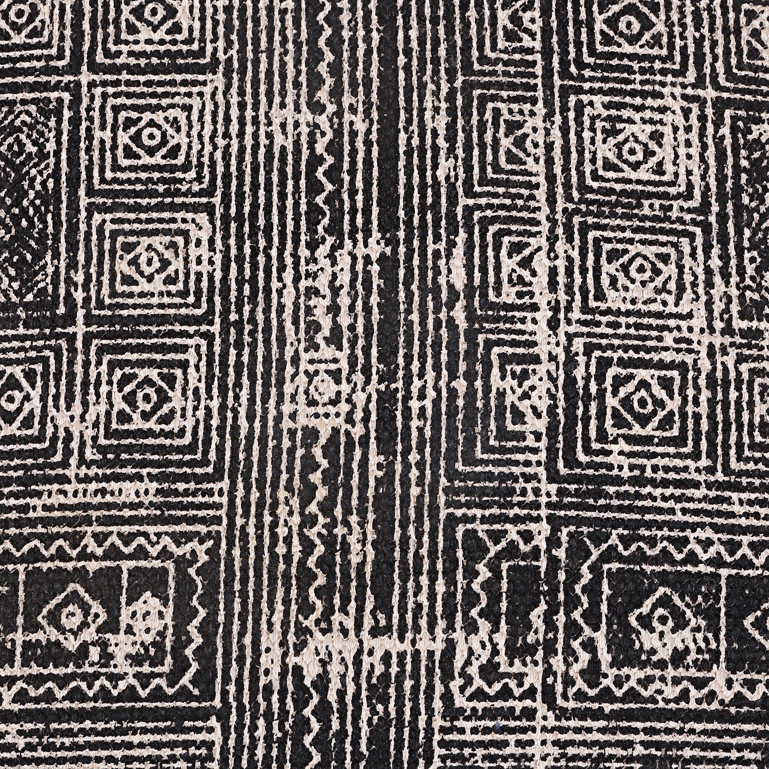 Moroccan Ottoman Cushion Cover, Pouf - Stunning Black