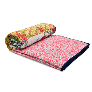 Linen Connections Handmade Indian Kantha Quilt - Honey Tint