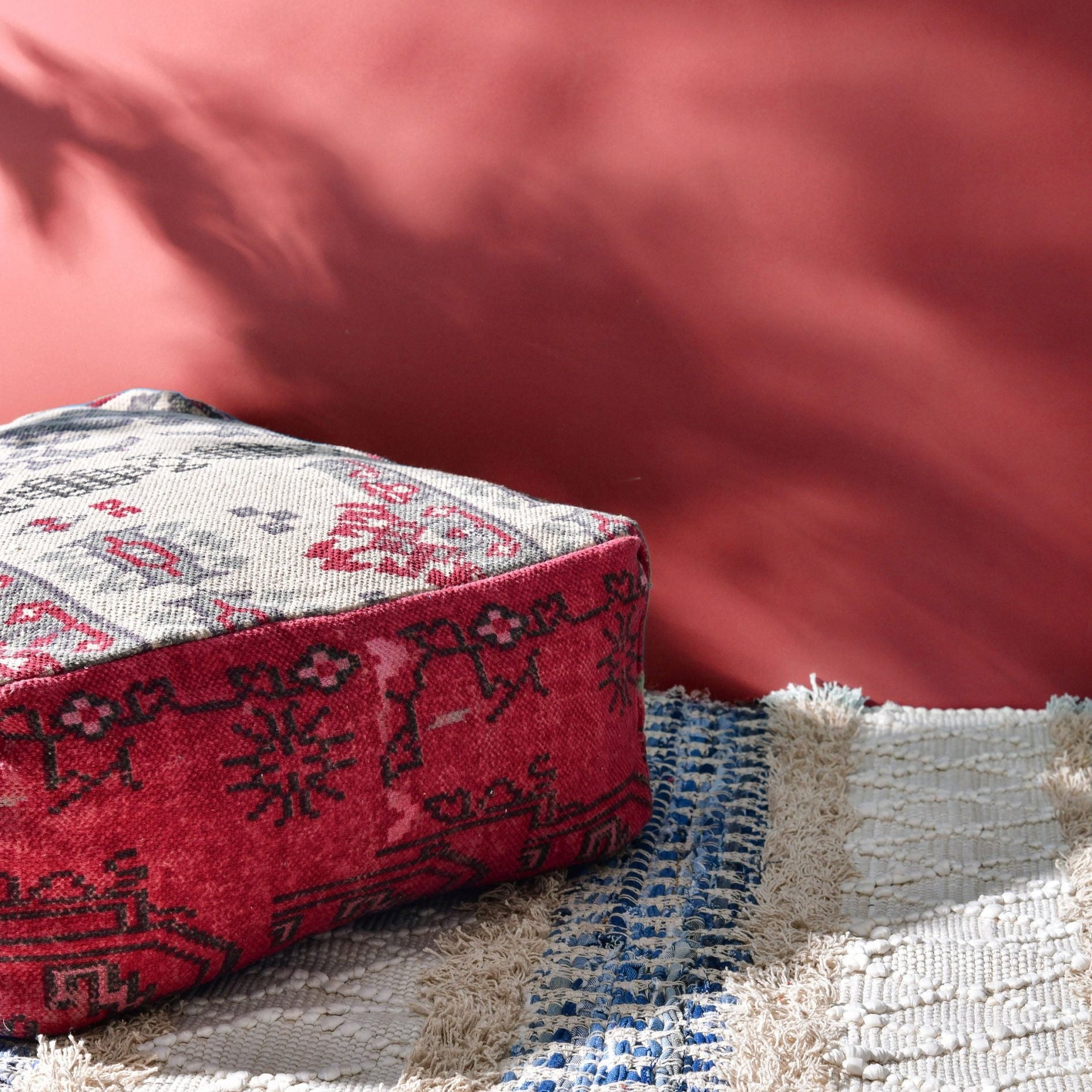 Moroccan Ottoman Cushion Cover, Pouf, Footstool - Mystical