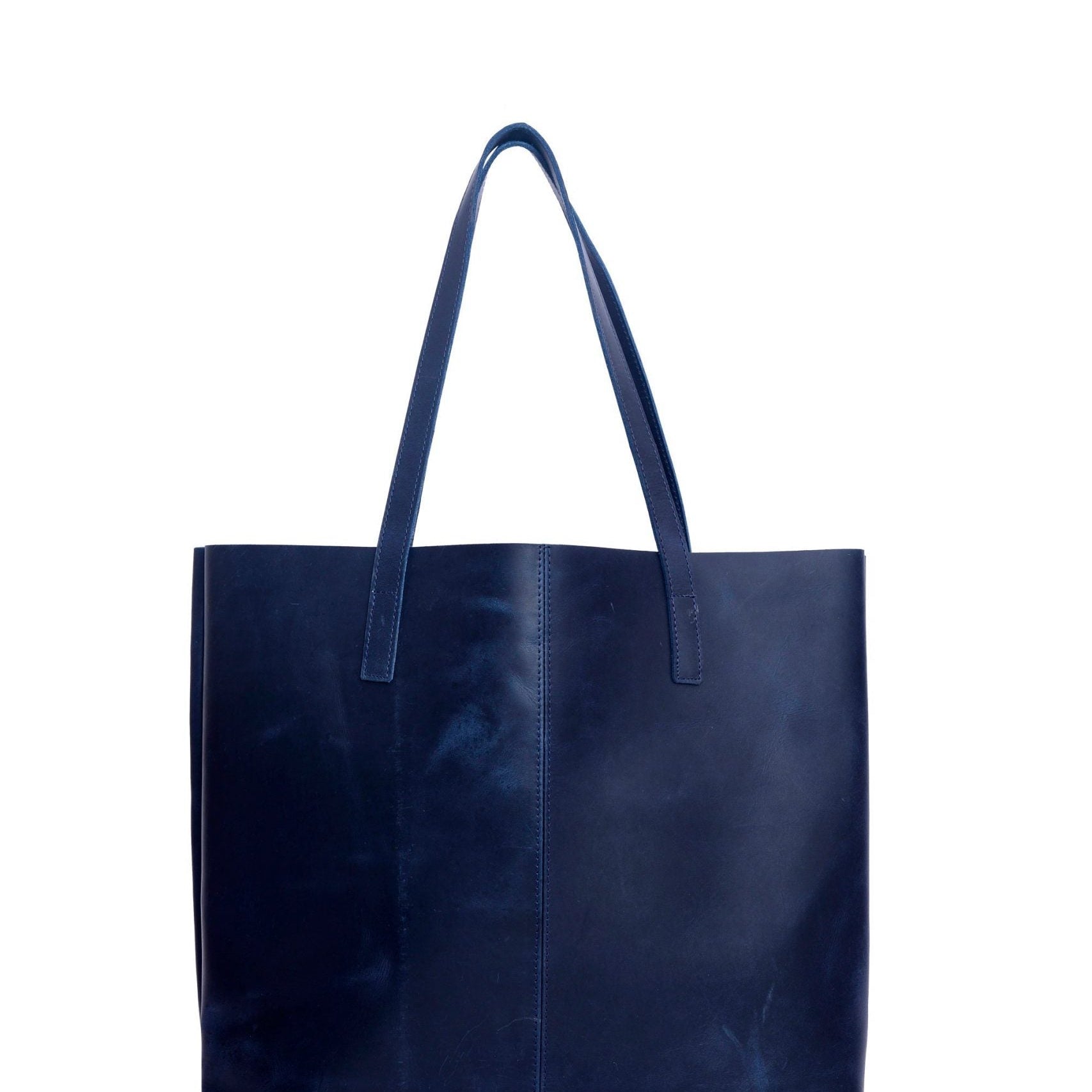 Custom Crafted Classics: Black Leather Tote Bag