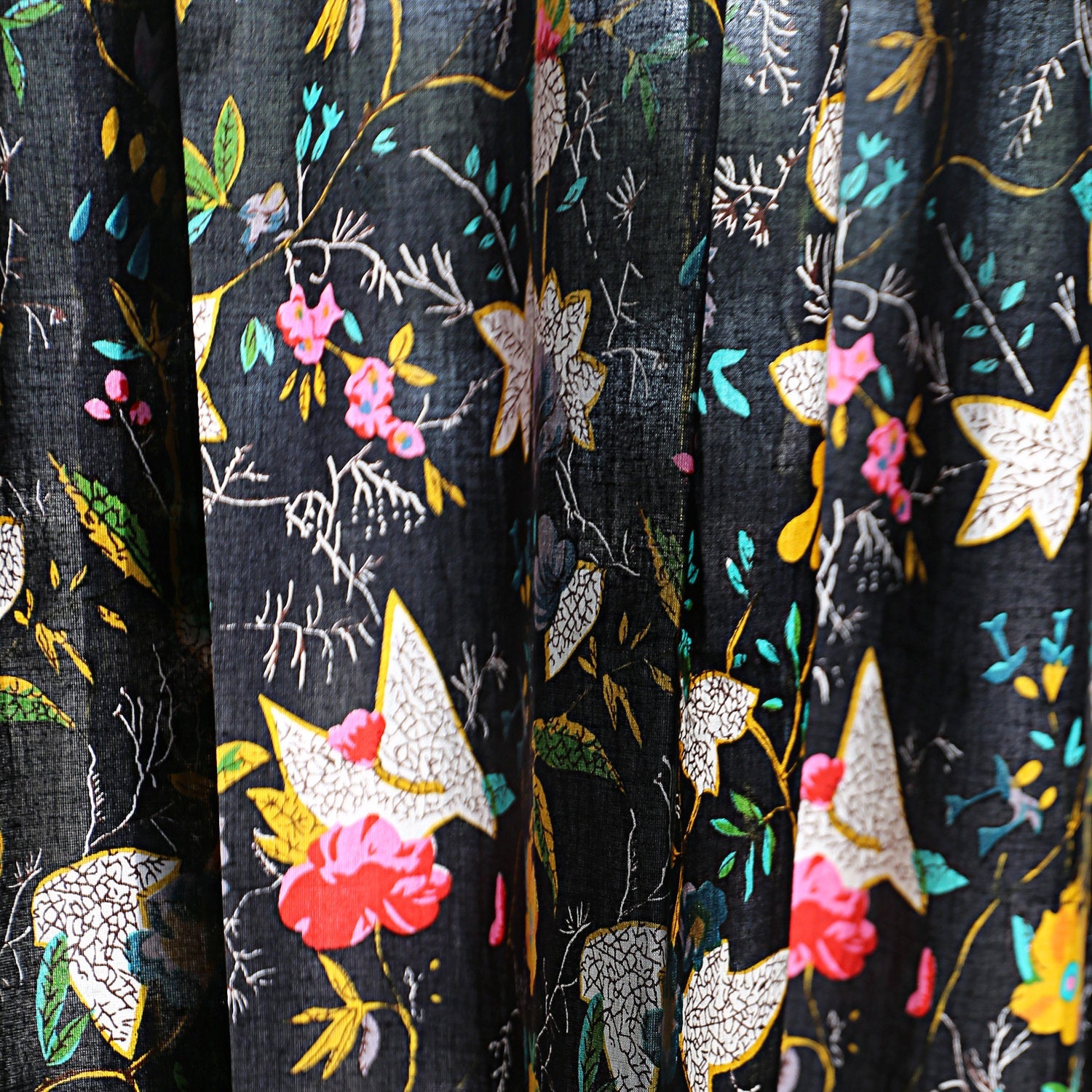 'Tropical Dreamscapes' 100% Cotton Boho Curtains