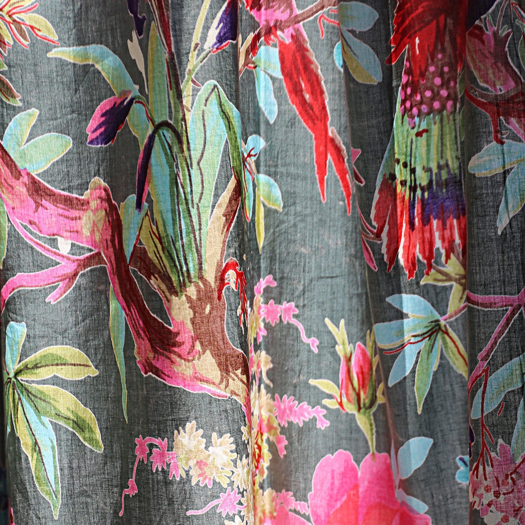 'Paradise Blooms' 100% Cotton Boho Curtains
